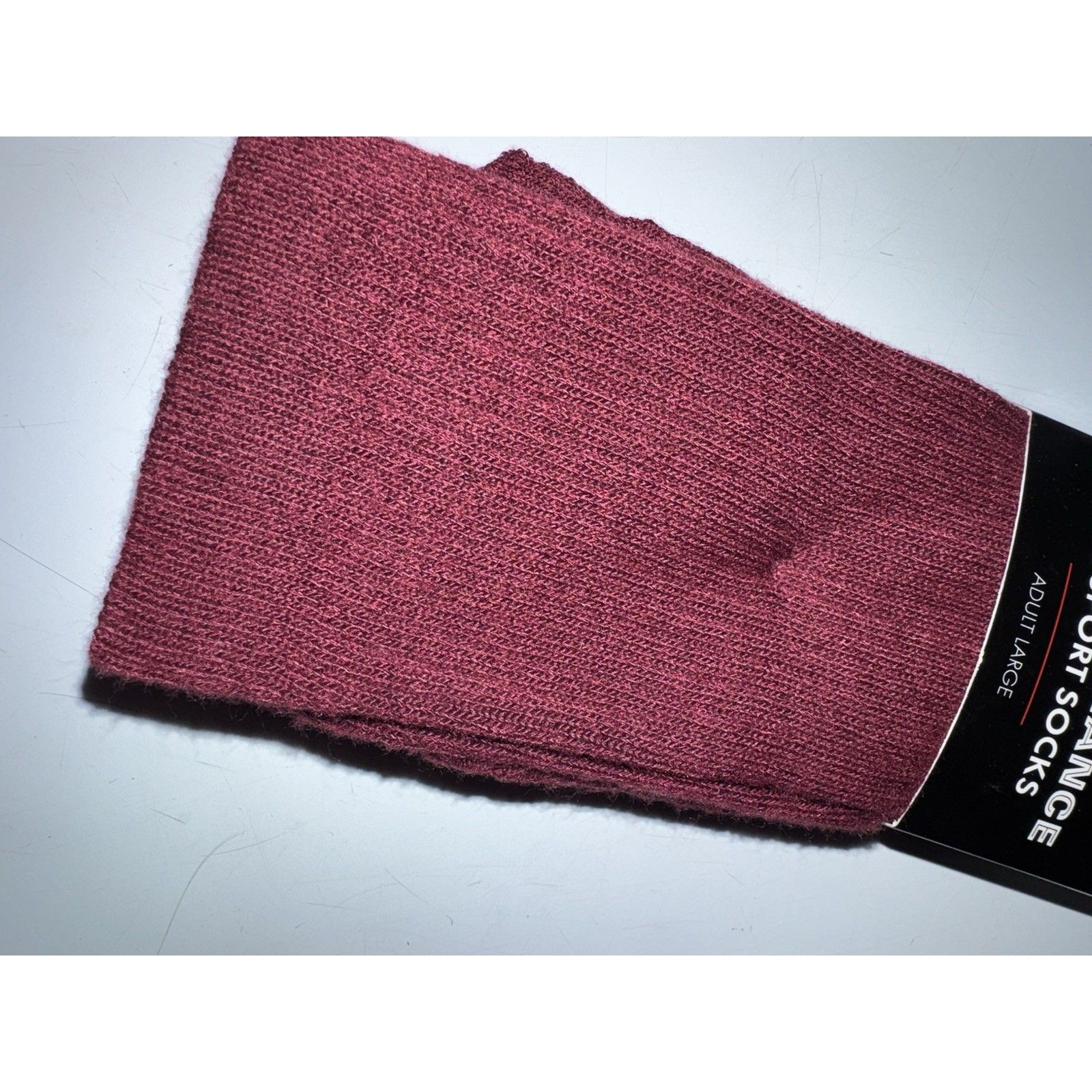 Olympia Sports All Sport Socks Men's Large Burgundy Mid Calf 2 Pairs Sz 10-12.5 — image 2 of 4